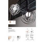 IDEAL LUX 103723 | Disco-IL Ideal Lux függeszték lámpa - DISCO SP1 BIANCO - elforgatható alkatrészek 1x E27 matt fehér