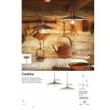 IDEAL LUX 112732 | Cantina Ideal Lux függeszték lámpa - CANTINA SP1 RAME - 1x E27 antik vörösréz