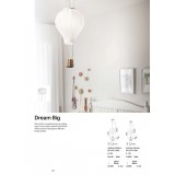IDEAL LUX 179858 | Dream-IL Ideal Lux függeszték lámpa - DREAM BIG SP1 D30 - 1x E27 matt fehér, fehér, barna