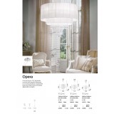 IDEAL LUX 182179 | Opera-IL Ideal Lux függeszték lámpa - OPERA SP4 - 4x E27 króm, fehér, átlátszó