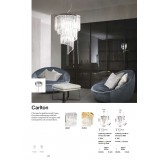 IDEAL LUX 166247 | Carlton-IL Ideal Lux függeszték lámpa - CARLTON SP12 CROMO - 12x E14 króm, átlátszó