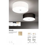IDEAL LUX 103273 | Woody-IL Ideal Lux mennyezeti lámpa - WOODY PL4 NERO - 4x E27 fekete, savmart