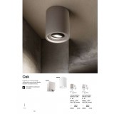 IDEAL LUX 150468 | Oak-IL Ideal Lux mennyezeti lámpa - OAK PL1 SQUARE BIANCO - elforgatható fényforrás 1x GU10 fehér