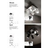 IDEAL LUX 156712 | Mouse Ideal Lux spot lámpa - MOUSE PL4 NERO - elforgatható alkatrészek 4x GU10 matt fekete, króm