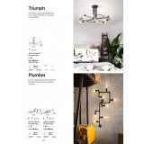 IDEAL LUX 160313 | Triumph Ideal Lux mennyezeti lámpa - TRIUMPH PL8 OTTONE ANTICO - 8x E27 antikolt réz