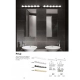 IDEAL LUX 159508 | Prive Ideal Lux fali lámpa - PRIVE' AP6 NERO - 6x E14 fekete