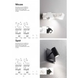 IDEAL LUX 073521 | Mouse Ideal Lux spot lámpa - MOUSE AP1 BIANCO - elforgatható alkatrészek 1x GU10 matt fehér, króm