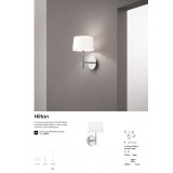 IDEAL LUX 075471 | Hilton-IL Ideal Lux falikar lámpa - HILTON AP1 - 1x G9 300lm 3000K króm, fehér, savmart
