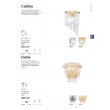 IDEAL LUX 168913 | Carlton-IL Ideal Lux falikar lámpa - CARLTON AP3 CROMO - 3x E14 króm, átlátszó