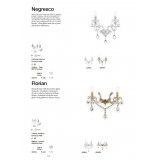 IDEAL LUX 141046 | Negresco Ideal Lux falikar lámpa - NEGRESCO AP2 TRASPARENTE - 2x E14 króm, átlátszó
