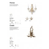 IDEAL LUX 115511 | Chalet-IL Ideal Lux falikar lámpa - CHALET AP2 - 2x E14 elefántcsont, natúr