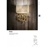IDEAL LUX 075211 | Peter-IL Ideal Lux falikar lámpa - PETER AP2 - 2x E14 natúr, vászon