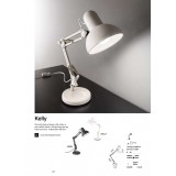 IDEAL LUX 108094 | Kelly-IL Ideal Lux satus lámpa - KELLY TL1 NERO - kapcsoló elforgatható alkatrészek, állítható magasság 1x E27 fekete, fehér, króm