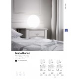 IDEAL LUX 009131 | Mapa Ideal Lux asztali lámpa - MAPA BIANCO TL1 D30 - 32cm kapcsoló 1x E27 króm, savmart