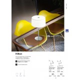 IDEAL LUX 075525 | Hilton-IL Ideal Lux asztali lámpa - HILTON TL1 - 35cm kapcsoló 1x G9 300lm 3000K króm, fehér, savmart