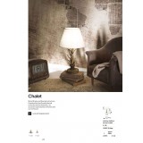IDEAL LUX 128207 | Chalet-IL Ideal Lux asztali lámpa - CHALET TL1 - 65cm kapcsoló 1x E27 elefántcsont, natúr