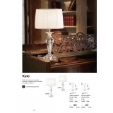 IDEAL LUX 122878 | Kate-IL Ideal Lux asztali lámpa - KATE-3 TL1 - 56cm kapcsoló 1x E27 króm, átlátszó, fehér