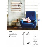 IDEAL LUX 001197 | Elvis Ideal Lux álló lámpa - ELVIS PT2 NERO - 160cm kapcsoló elforgatható alkatrészek 2x E27 króm, fekete, fehér