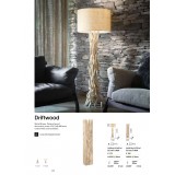 IDEAL LUX 180946 | Driftwood Ideal Lux álló lámpa - DRIFTWOOD PT2 - 156cm kapcsoló 2x E27 natúr