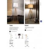 IDEAL LUX 121437 | York-IL Ideal Lux álló lámpa - YORK PT1 NERO - 164cm kapcsoló 1x E27 fekete, fehér