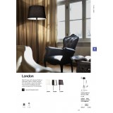 IDEAL LUX 110240 | London-IL Ideal Lux álló lámpa - LONDON PT1 NERO - 174cm kapcsoló 1x E27 fekete, fehér