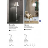 IDEAL LUX 068275 | Opera-IL Ideal Lux álló lámpa - OPERA PT1 - 163cm kapcsoló 1x E27 króm, fehér, átlátszó