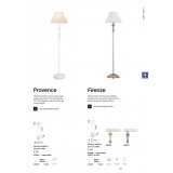 IDEAL LUX 002880 | Firenze-IL Ideal Lux álló lámpa - FIRENZE PT1 BIANCO ANTICO - 165cm kapcsoló 1x E27 arany, antikolt fehér