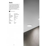 IDEAL LUX 193427 | Basic-IL Ideal Lux beépíthető lámpa - BASIC WIDE 20W 4000K - Ø144mm 144x144mm 1x LED 1820lm 4000K fehér, opál
