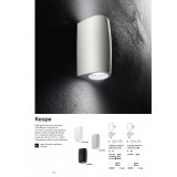 IDEAL LUX 147796 | Keope Ideal Lux fali lámpa - KEOPE AP2 GRIGIO - UV álló műanyag 2x GU10 4000K IP55 UV szürke, szaténfehér
