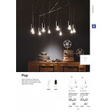 IDEAL LUX 158815 | Pop-IL Ideal Lux függeszték lámpa - POP SP6 NERO - 6x E27 matt fekete