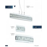 ITALUX W29396-2A | Regi Italux fali lámpa 1x LED 576lm 3000K fehér, króm, átlátszó