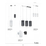 ITALUX MDM1787/1 W | Lana-IT Italux függeszték lámpa 1x E14 fehér, króm, átlátszó