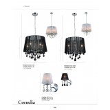ITALUX MDM-2572/5 W | Cornelia-IT Italux függeszték lámpa 5x E14 króm, fehér, átlátszó