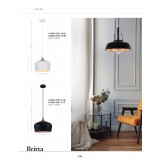 ITALUX MDM-2681/1L W | Britta-IT Italux függeszték lámpa 1x E27 fehér, barna