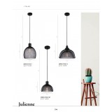 ITALUX MDM-2546/1L | Julienne Italux függeszték lámpa 1x E27 fekete