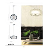 ITALUX MD16092-1B | Sabella Italux függeszték lámpa 1x E27 króm, fehér