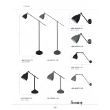 ITALUX MT-HN2054-1-GR | Sonny Italux asztali lámpa 55,5cm kapcsoló elforgatható alkatrészek 1x E27 világosszürke, króm