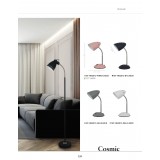 ITALUX MT-HN2013-PINK+S.NICK | Cosmic-IT Italux asztali lámpa 30cm kapcsoló flexibilis 1x E27 rózsaszín, matt nikkel