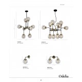 ITALUX V1009-12 | Odelia Italux függeszték lámpa 12x E14 arany, fekete