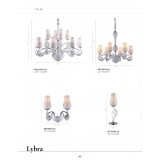 ITALUX MD10904-6A | Lybra Italux csillár lámpa 6x E14 fehér, átlátszó