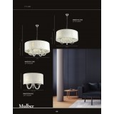 ITALUX MA05101C-003 | Mulber Italux függeszték lámpa 3x E14 króm, fehér, átlátszó
