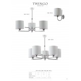 JUPITER 1406 TW K B | Twingo Jupiter falikar lámpa 1x E27 króm, fehér