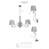 JUPITER 1291 VS L | VenusJ Jupiter asztali lámpa 55cm vezeték kapcsoló 1x E27 króm, fehér, szürke