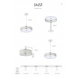 JUPITER 1206 JA 3 S | Jazz Jupiter függeszték lámpa 3x E14 ezüst, króm, fehér