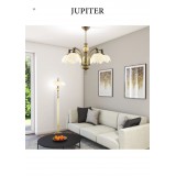 JUPITER 5 JR-5 | JupiterJ Jupiter csillár lámpa 5x E27 patinás réz, fehér