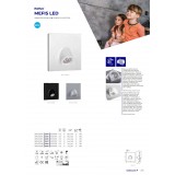 KANLUX 32494 | Mefis Kanlux beépíthető lámpa négyzet 75x75mm 1x LED 30lm 3000K fehér