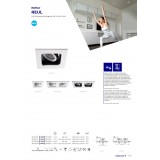 KANLUX 33661 | Reul Kanlux beépíthető lámpa - REUL DTL W/B - téglalap billenthető, foglalat nélkül 190x100mm 1x MR16 / GU5.3 / GU10 fehér, fekete