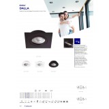 KANLUX 22431 | Dalla Kanlux beépíthető lámpa - DALLA CT-DTL50 - négyzet billenthető 82x82mm 1x MR16 / GU5.3 fehér