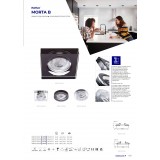 KANLUX 22110 | Morta-B Kanlux beépíthető lámpa négyzet 90x90mm 1x MR16 / GU5.3 fekete