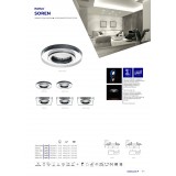 KANLUX 24411 | Soren Kanlux beépíthető lámpa kerek Ø90mm 1x GU10 + 1x LED 30lm átlátszó, kék